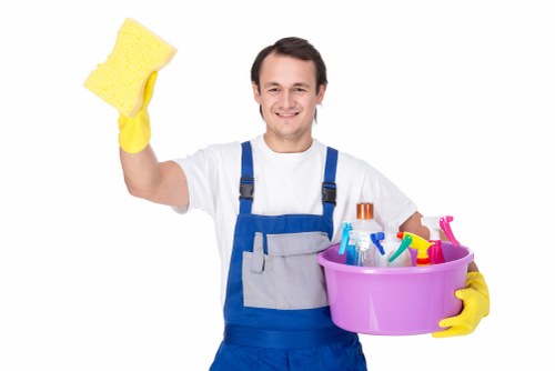 Turnover cleaning supplies arranged for short-term rental service