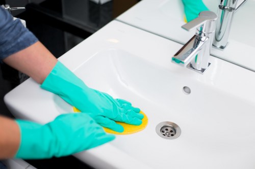 One off cleaning of a bathroom with detailed attention to surfaces