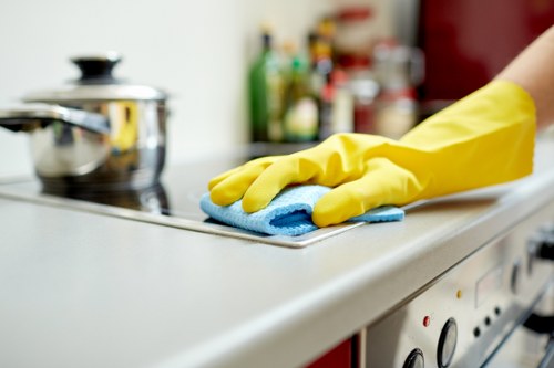 Professional sofa cleaning in a modern home