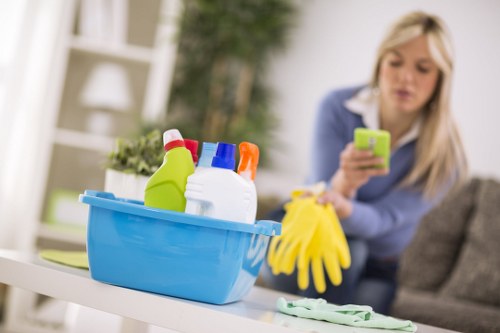 A hygienic kitchen and bathroom cleaned on a regular schedule